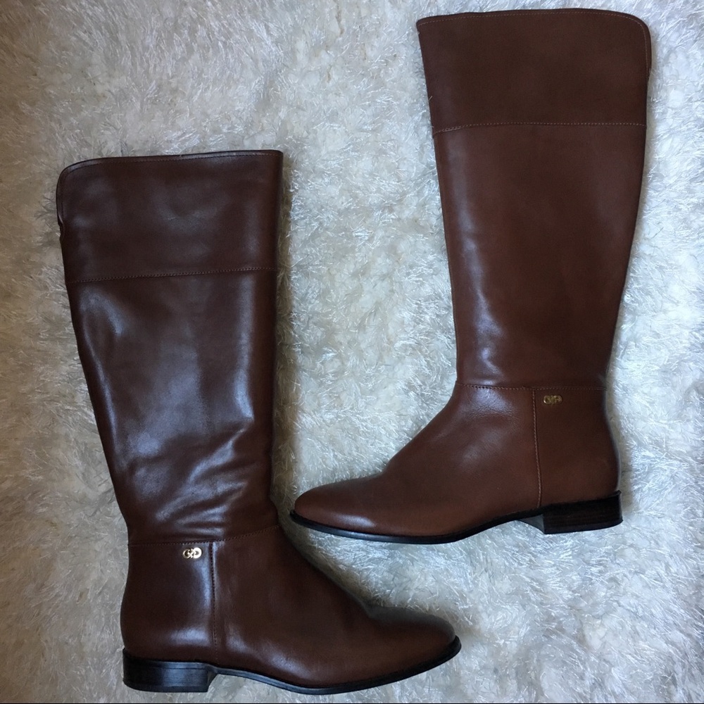 Cole Haan Brown Knee High Leather Riding Boots